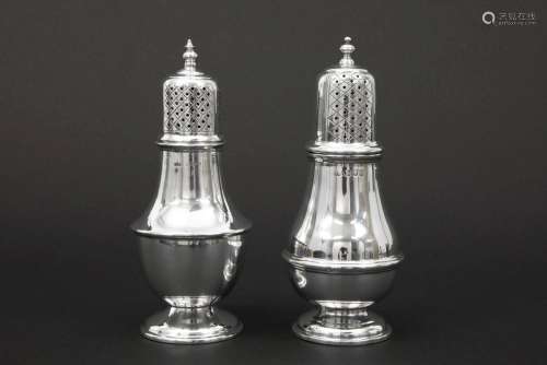 pair of English casters in marked silver …
