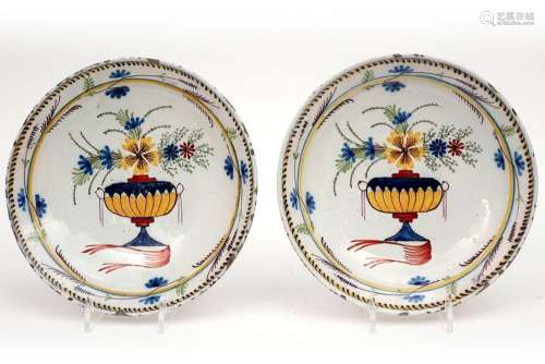 pair of nice 18th Cent. in ceramic from Delft with…