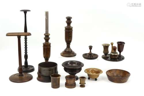 collection of old and antique pieces of wood among…