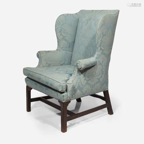 A George III carved mahogany easy chair late 18th century