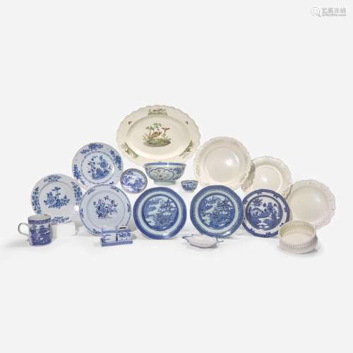 An assorted collection of seventeen English ceramic and Chin...