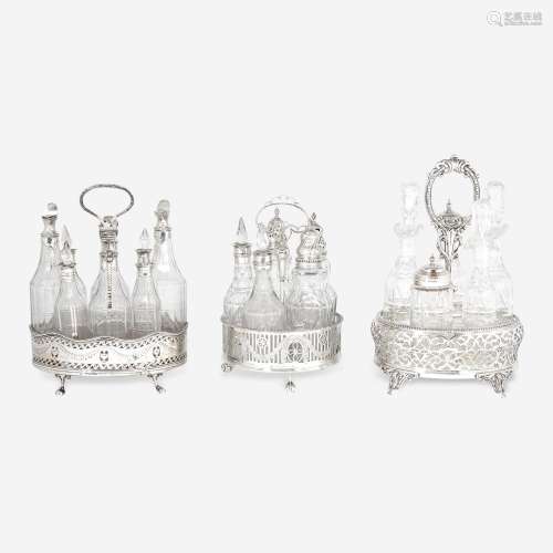 A group of three George III / Victorian sterling silver, sil...