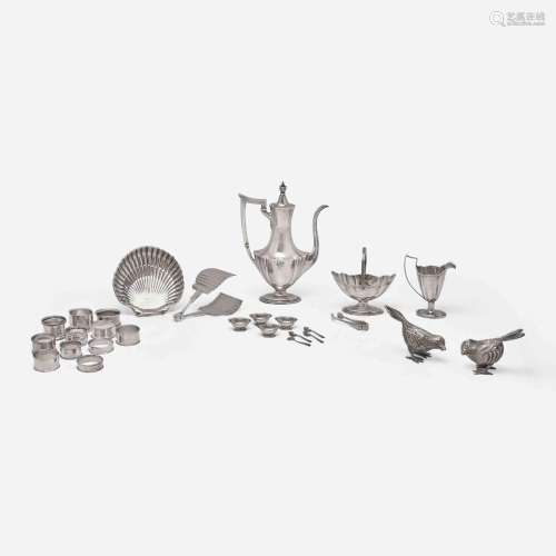 An assorted collection of twenty-five sterling silver, silve...