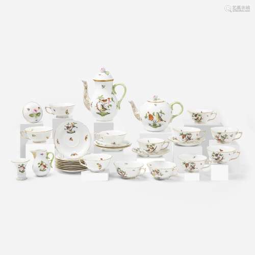 A Herend porcelain part dinner, tea, and coffee service in t...