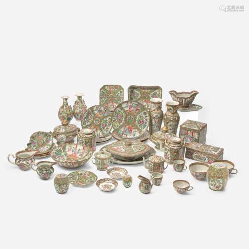 A large collection of forty-three Chinese Export porcelain R...