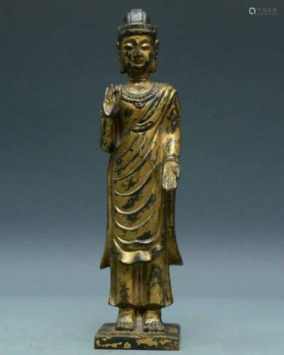 Bronze Lacquer Shakyamuni Statue
