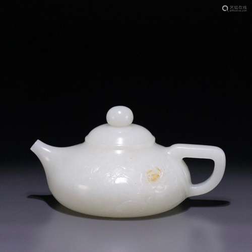 Hetian jade teapot