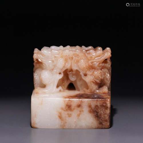 Hetian jade seal