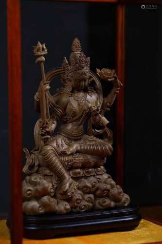 Laoshan Sandalwood|Four-armed Avalokitesvara