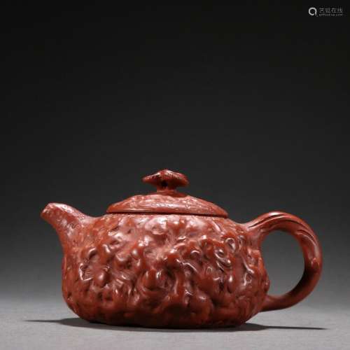 Old Tibetan Raw Ore Purple Clay Teapot for Spring