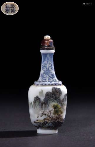 Hand-painted landscape pattern snuff bottle