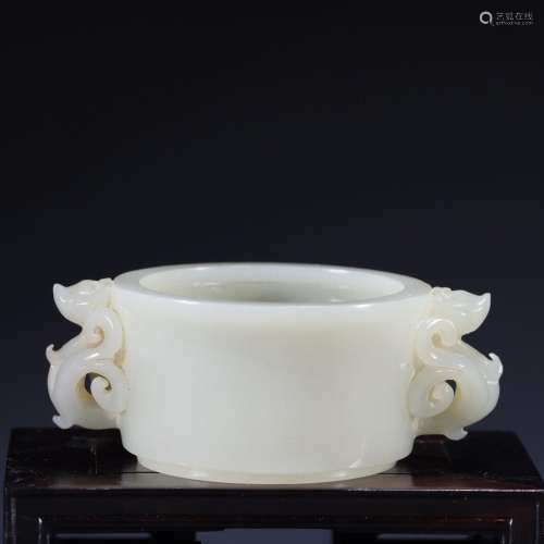 Hetian Jade Ganoderma Ear Stove