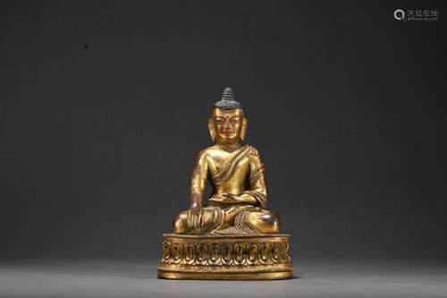 Tibetan Sakyamuni Bronze Buddha Statue