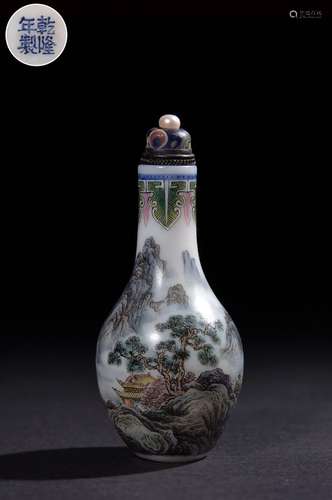 Hand-painted landscape pattern snuff bottle