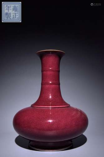 red glaze vase