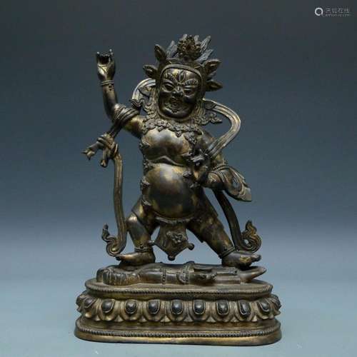 Bronze gilt vajra statue