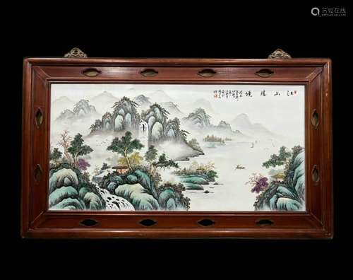 landscape porcelain plate painting