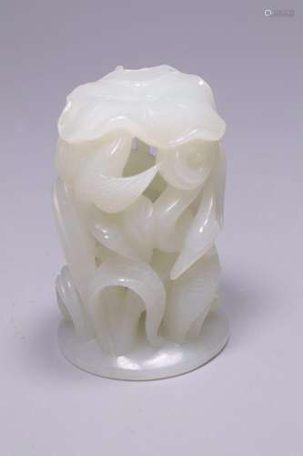 Hetian white jade egret stove top