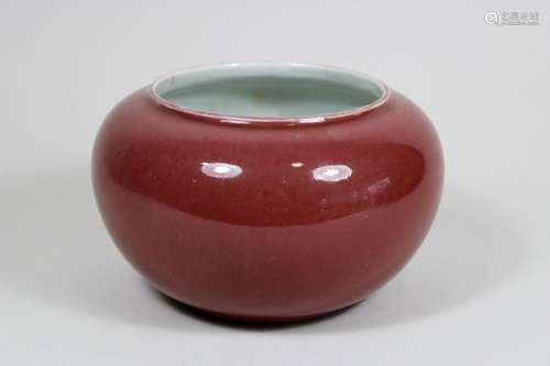 Vase, China, Porzellan, ochsenblutrot glasiert, Qianlong (17...