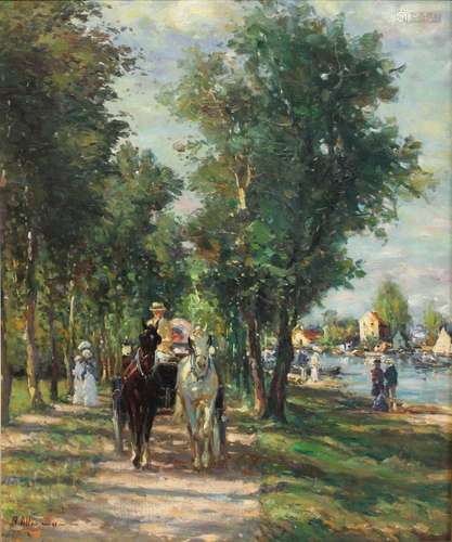 Horst Altermann (deutsch, 1925-1978), Promenade, Öl auf Lein...