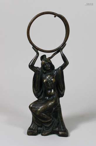 Schlangenkönigin, Bronze, im Jugendstil. Maße: H. 17 cm x B....