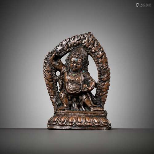 A COPPER ALLOY FIGURE OF VAJRAPANI