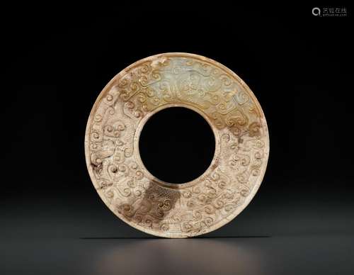 A JADE DISC, HUAN, EASTERN ZHOU DYNASTY