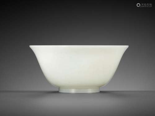 A WHITE JADE BOWL, QIANLONG PERIOD