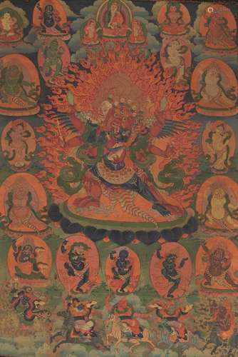 A THANGKA OF GURU DRAGPO, 18TH-19TH CENTURY