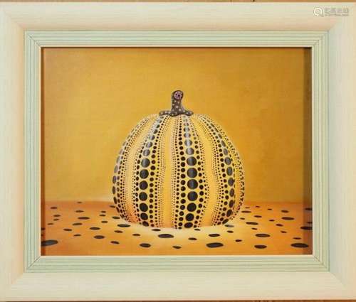 草間彌生布面油畫YAYOI KUSAMA OIL ON CANVAS PUMPKIN