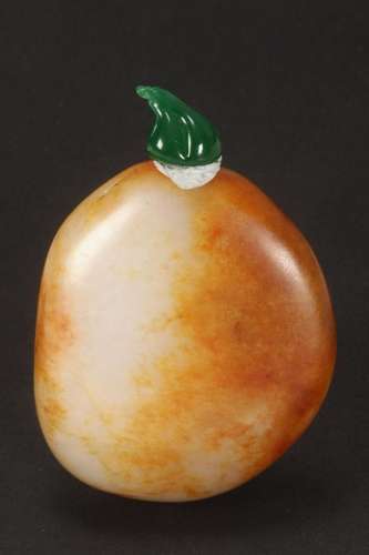 Wonderful Chinese White and Russet Jade Pebble