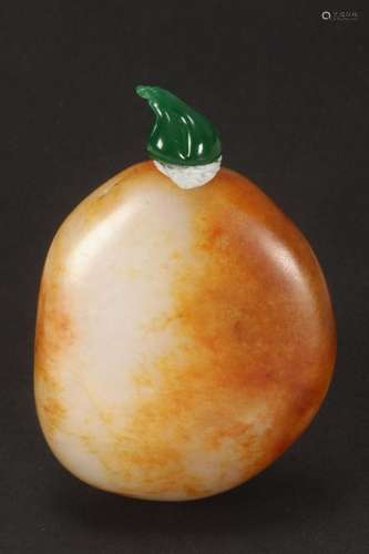 Wonderful Chinese White and Russet Jade Pebble