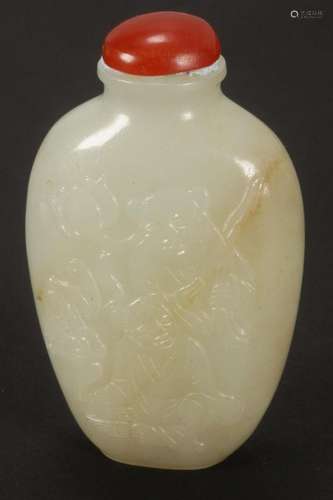 Chinese White/Pale Green Snuff Bottle and