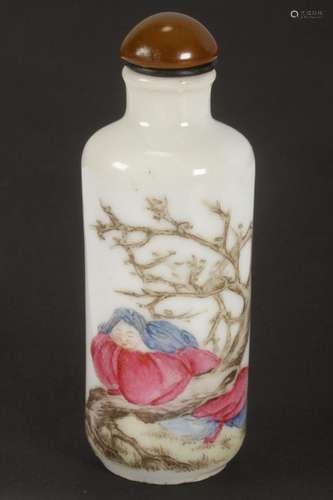 Chinese Porcelain Snuff Bottle and Stopper,