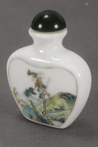 Chinese Painted Porcelain Snuff Bottle and