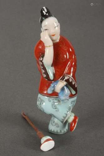 Chinese Porcelain Figural Snuff Bottle and