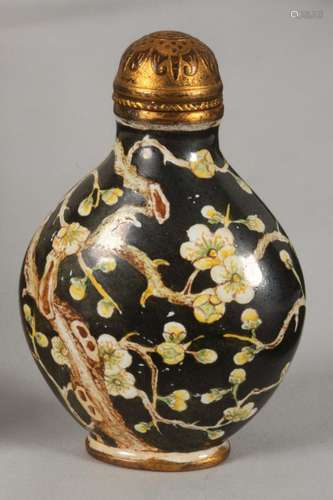 Chinese Enamel Snuff Bottle and Stopper,