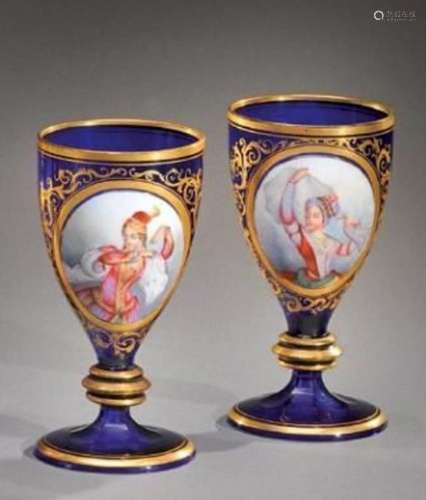 Pair of Enamel Vases