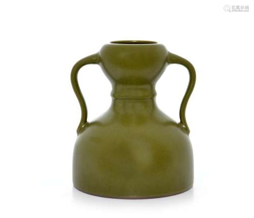 A Fine Chinese `Teadust` `Gourd` Vase