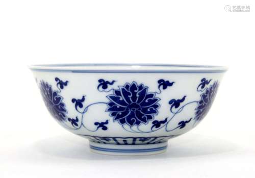 A Chinese Blue and White `Lotus` Bowl