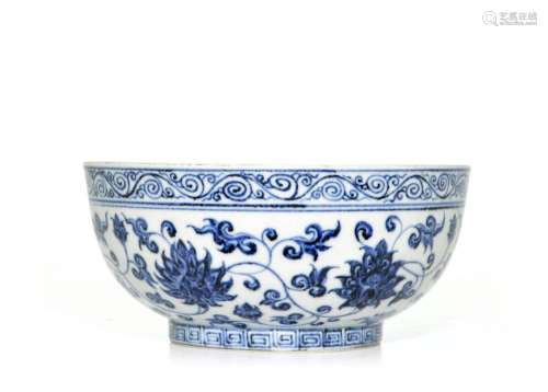 A Very Fine Blue and White `Fruit` Bowl