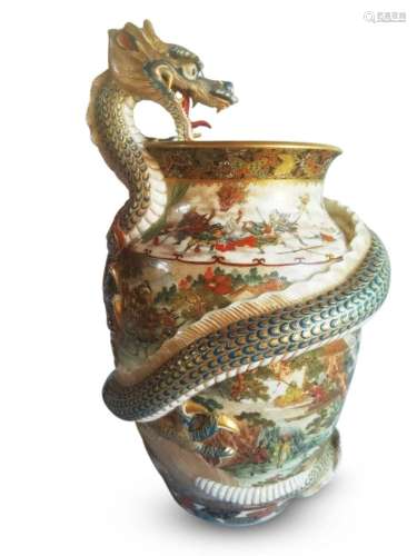 Wonderful Satsuma Dragon Vase,