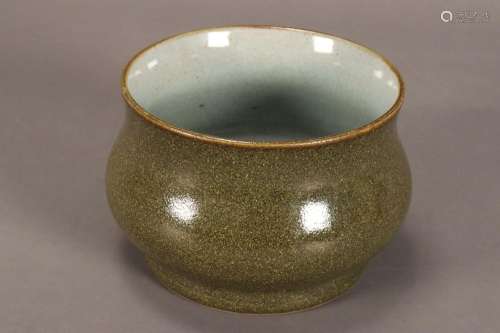 Chinese Late Qing Dynasty Tea Glaze Censor,