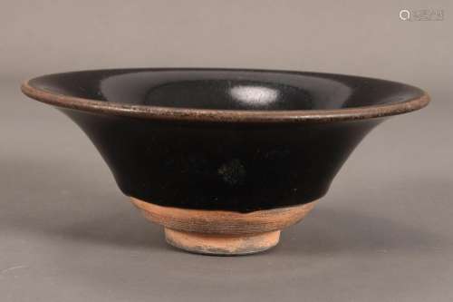 Chinese Black Glaze Pottery Bowl,