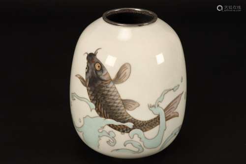 Wonderful Japanese Enamel Cloisonne Vase,