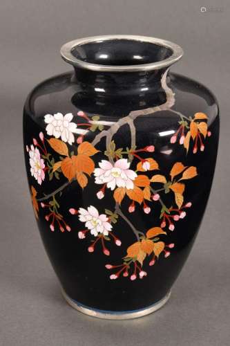 Japanese Enamel Cloisonne Vase,