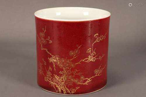 Good Chinese Gilt and Sang de Beouf Porcelain