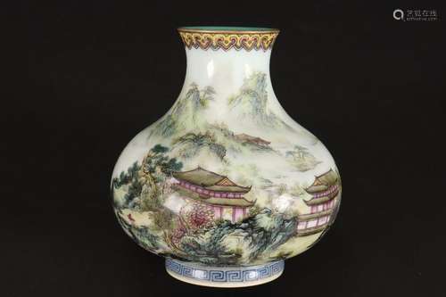 Chinese Porcelain Baluster Vase,