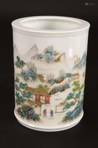 Chinese Porcelain Brush Pot,