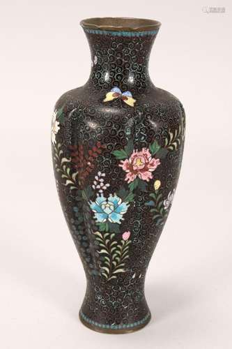 Japanese Meiji Period Cloisonne Vase,